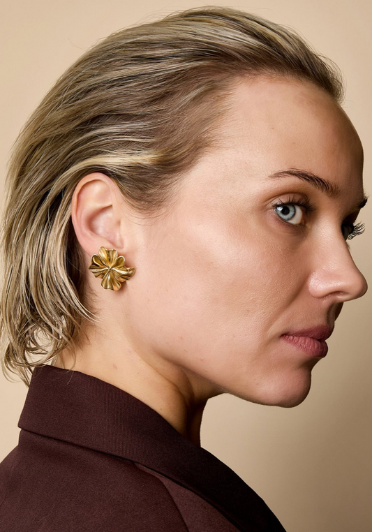 Oorbellen Flower Goud