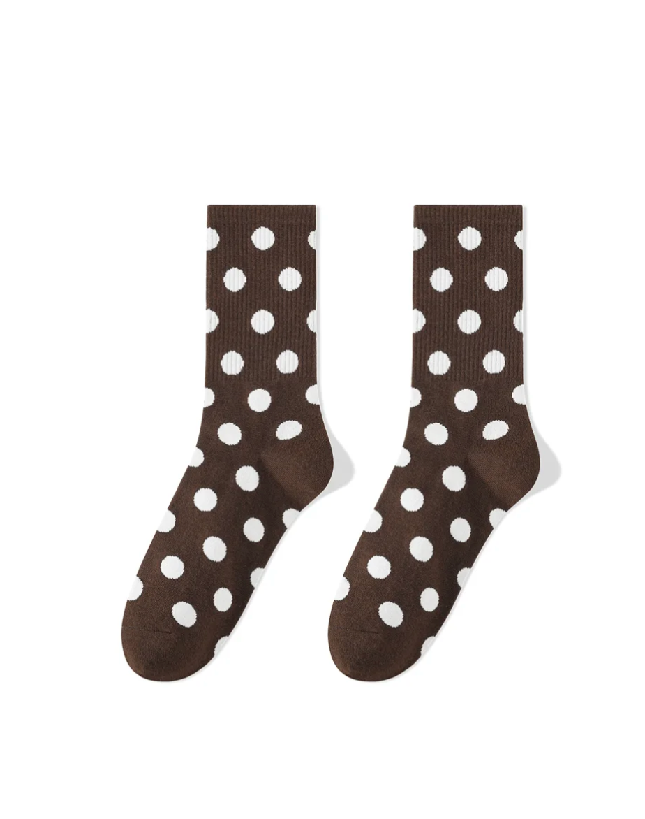 Sokken stippen bruin (Pre-order 1-11)