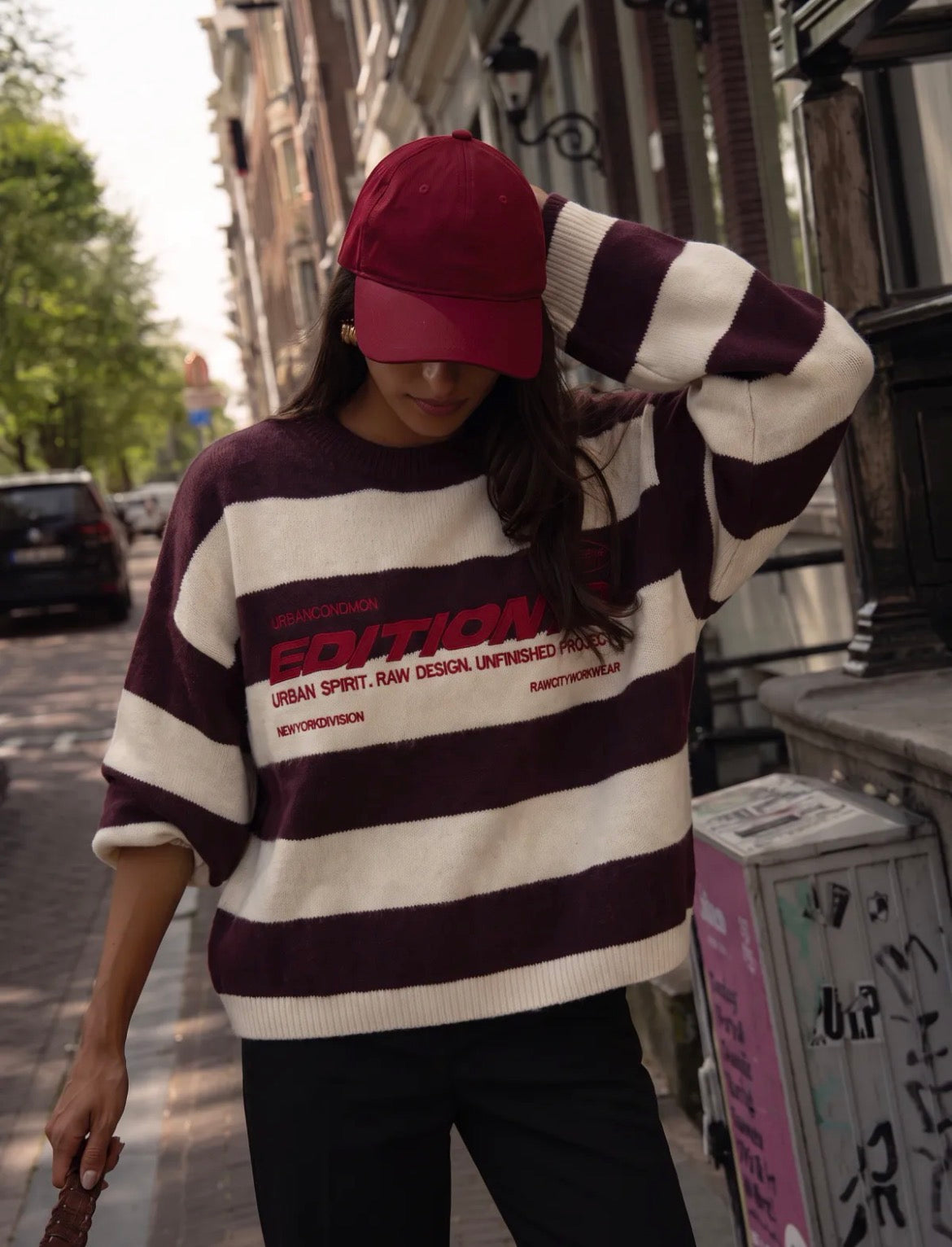 Sweater Sanne bordeaux (pre-order 1-11)
