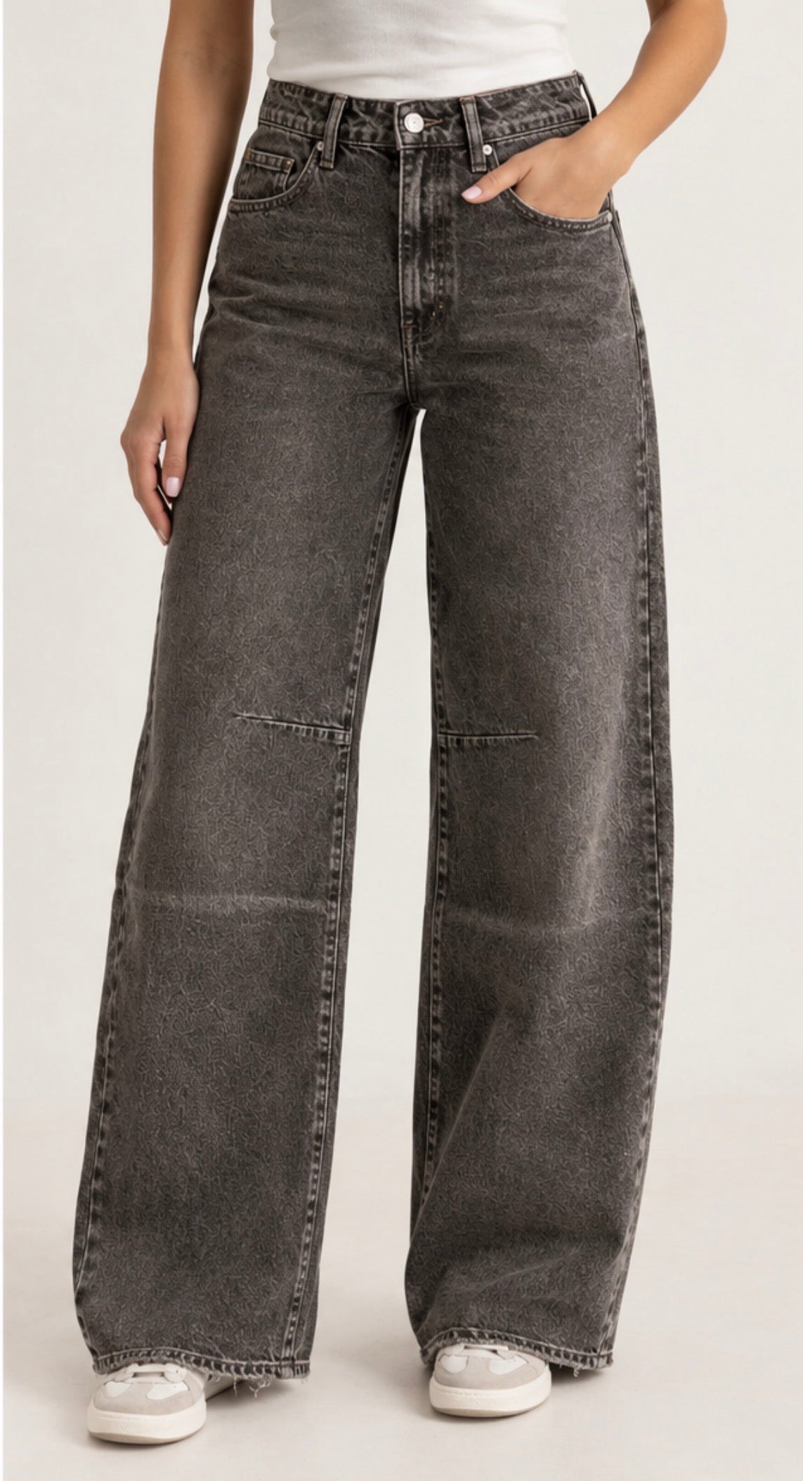 Jeans Puck Barrel mid waist QH Bruin
