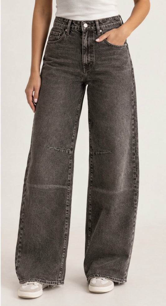 Jeans Puck Barrel mid waist QH Bruin