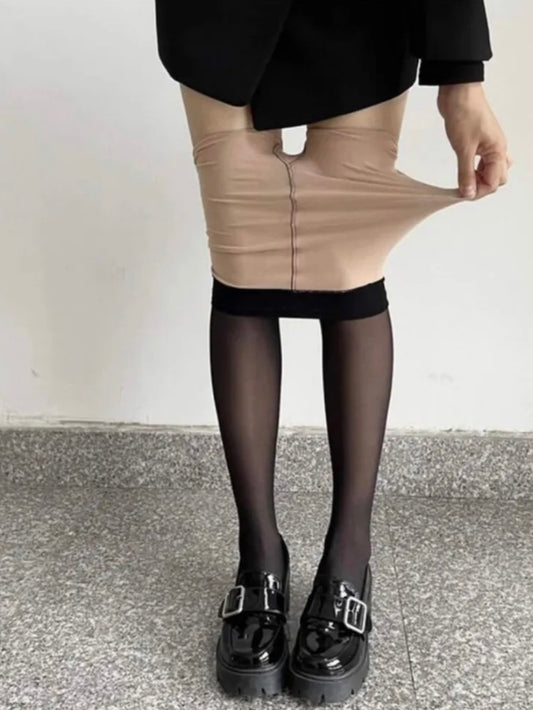 Panty 20 den Look (Dunne fleece)