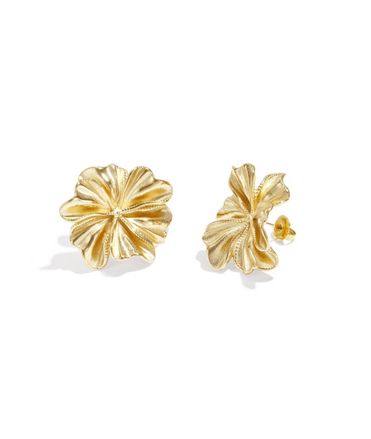 Oorbellen Flower Goud